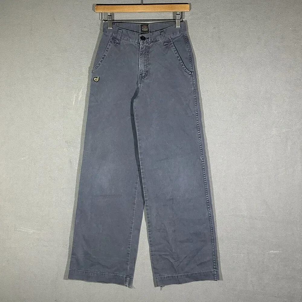 VTG 90s Y2K JNCO Girlie Stuff Cotton Navy Blue Army Pants Sz 3 1267 Uniform